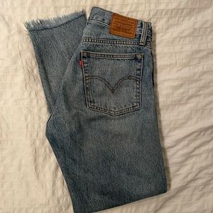 Levi’s Wedgie Jeans with Frayed Hems